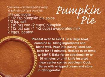 Baked Pumpkin Pie Recipe