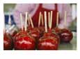 A tray of candy apples speak of summer fun