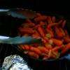 Carrots are half way cooked. Still a bit of liquid left in the bottom at this point.