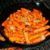 Carrots are ready to serve! We like them with dark tips on the veggies. The darker you go the sweeter the taste so go as dark as you lke in cooking.
