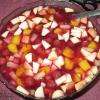 Not a true fruit salad but still a popular dish - fruit coctail mixed in jello and refrigerated-
